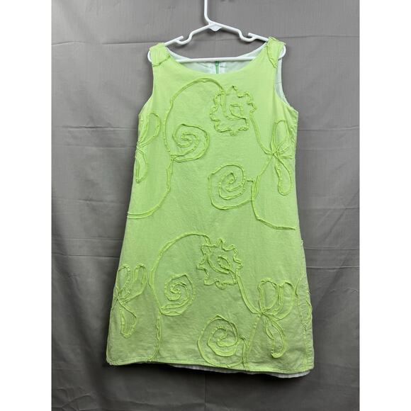 Maggie Breen Girls Sleeveless Swirled Green Dress, Size 10 - Picture 1 of 5